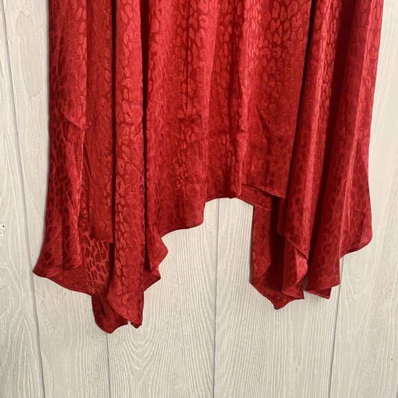 Michael Michael Kors Red Animal Print Midi Skirt Size Large NWOT - Picture 3 of 5